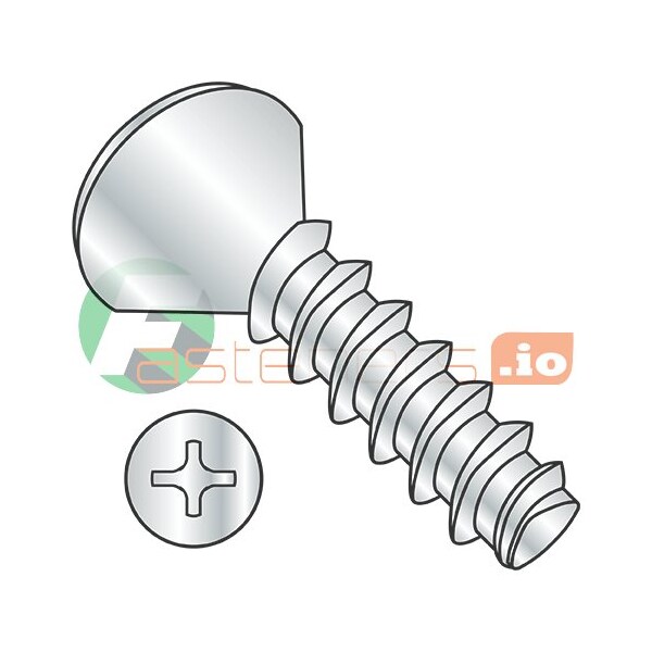 Newport Fasteners Thread Forming Screw, #8 x 1/2 in, Zinc Plated Steel Oval Head Phillips Drive, 5000 PK 161999 - main